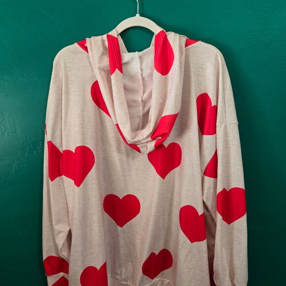 Shein Curve Valentine's Print Hoodie - Picture 4 of 4